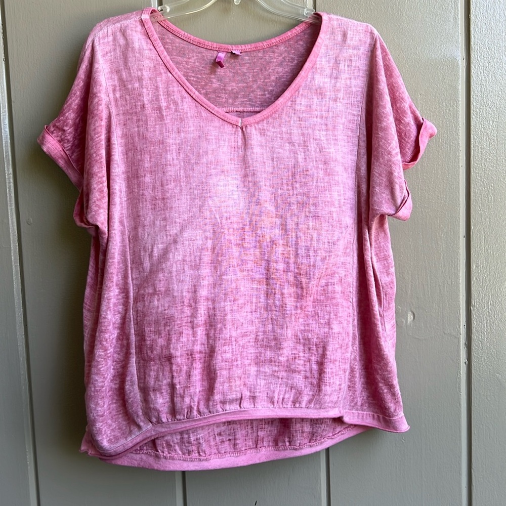 Kaktus Pink Linen Top_Size S
